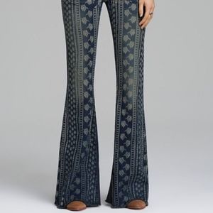 FREE PEOPLE Century Stripe Bali Flare Jeans